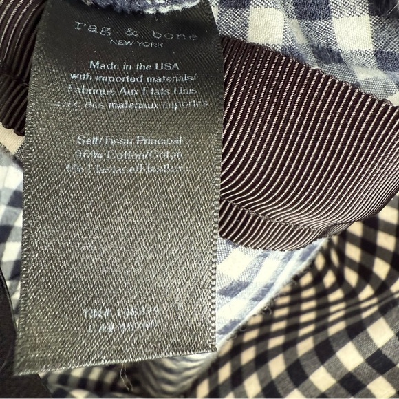 Rag & Bone Gingham Simone High Waist Pants Sz 6 - Picture 5 of 7